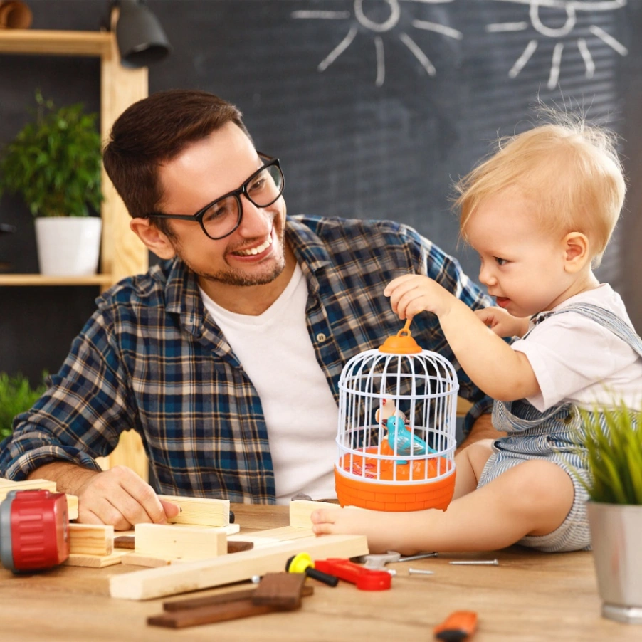 Talking bird, Bird Singing Toys, Mini Voice Control Induction Small Bird Cage Toys thumbnail 5