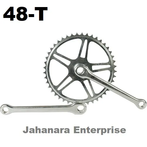 Bicycle Crank Set Cottered with 6 5 Arms 48 42 T Chain Ring Indian SINGLE SPEED CRANKSET FOR COTTER PINS 2