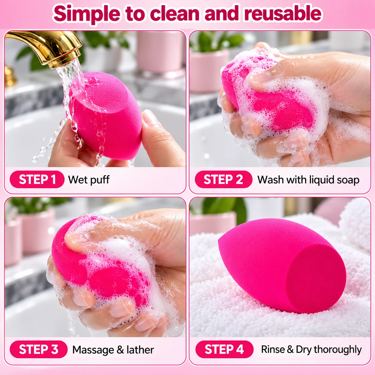 Makeup Blender Sponge Puff-1pcs thumbnail 3