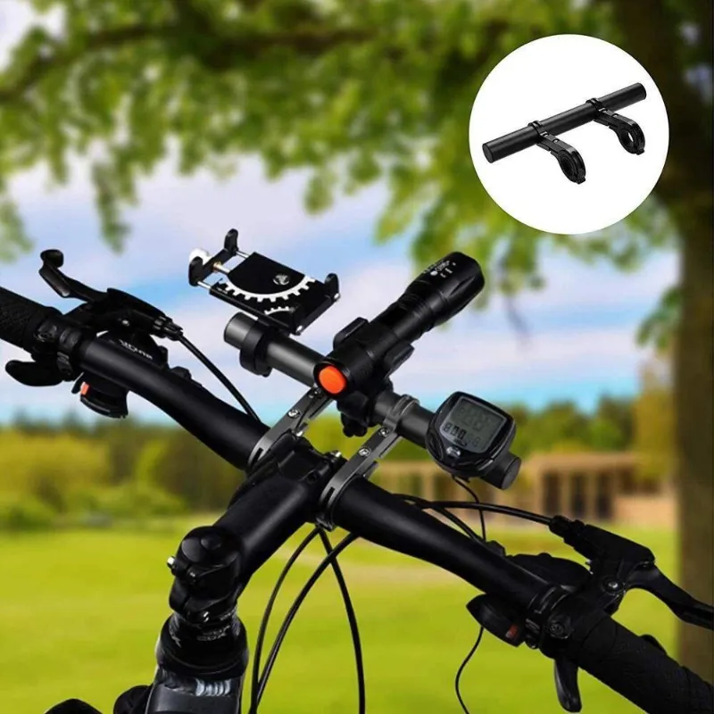 Bicycle Handlebar Extension Mount Bike Bracket Extender Holder Handle Bar 20cm thumbnail 2