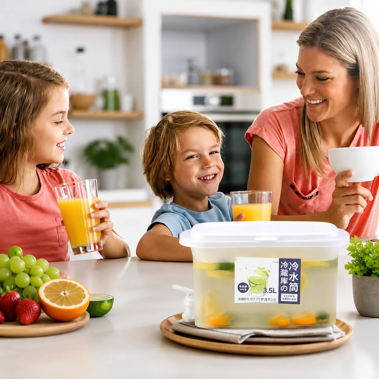 Juice Jar 3.5L, Juice Container Dispenser with Tap thumbnail 2