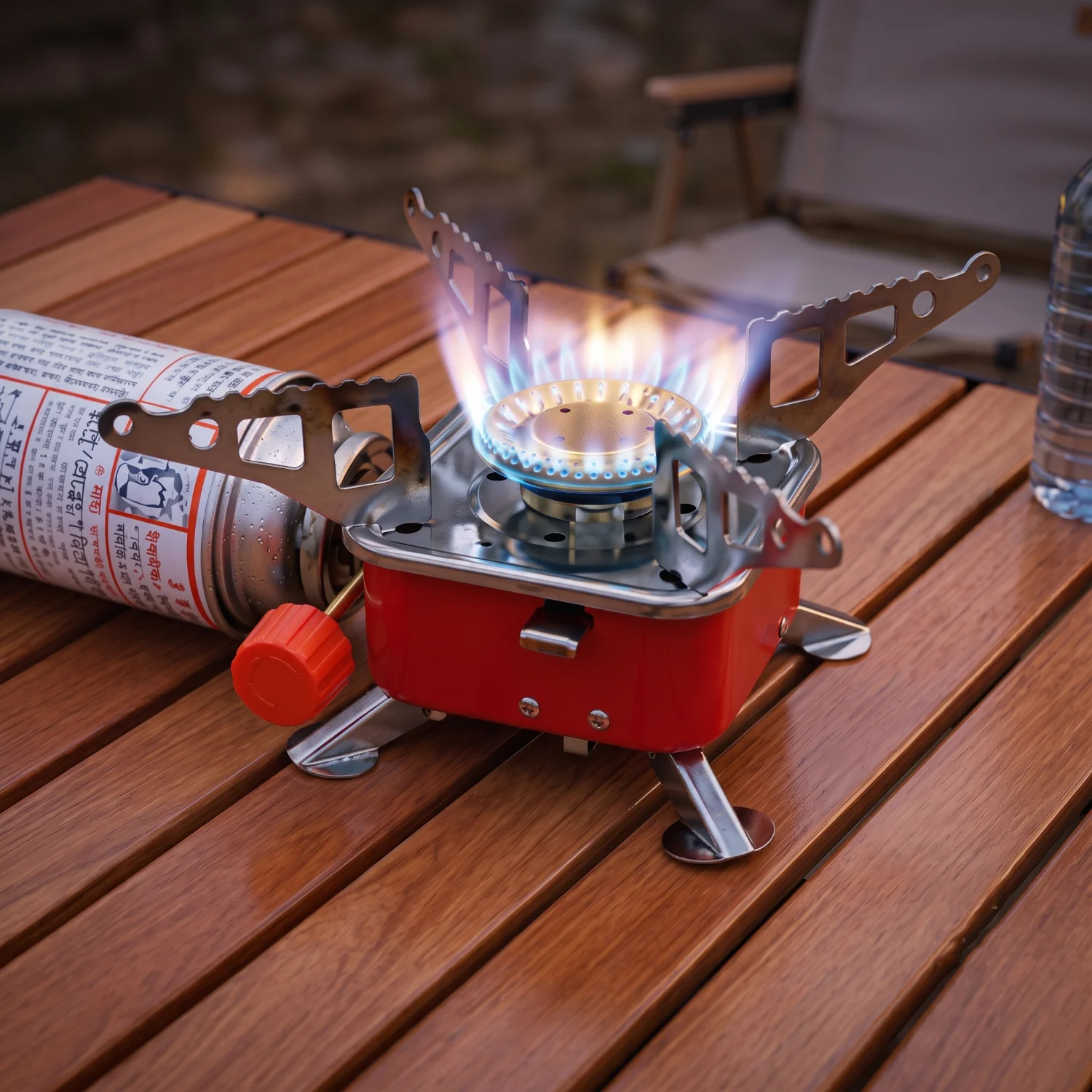 Portable Card Type Campaign Butane Gas Stove Burner thumbnail 3