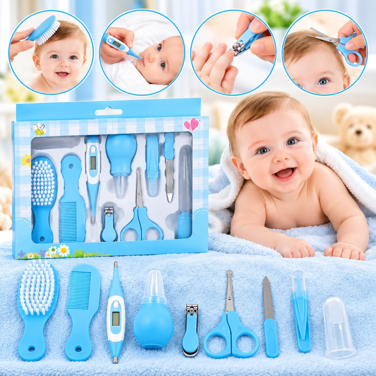 Baby Care Kit -10pcs, Newborn Baby Care Accessories ,Portable Baby Care Kit Nursing Baby 2