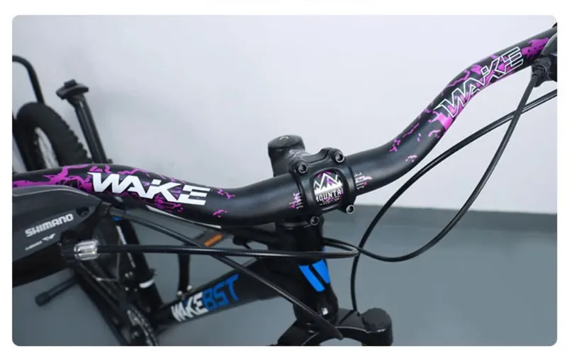 WAKE Mountain Bike U-shaped 55H High-curved Handlebar 31.8 * 720/780mm Big Swallow Aluminum Alloy Handle Bicycle Accessories 2