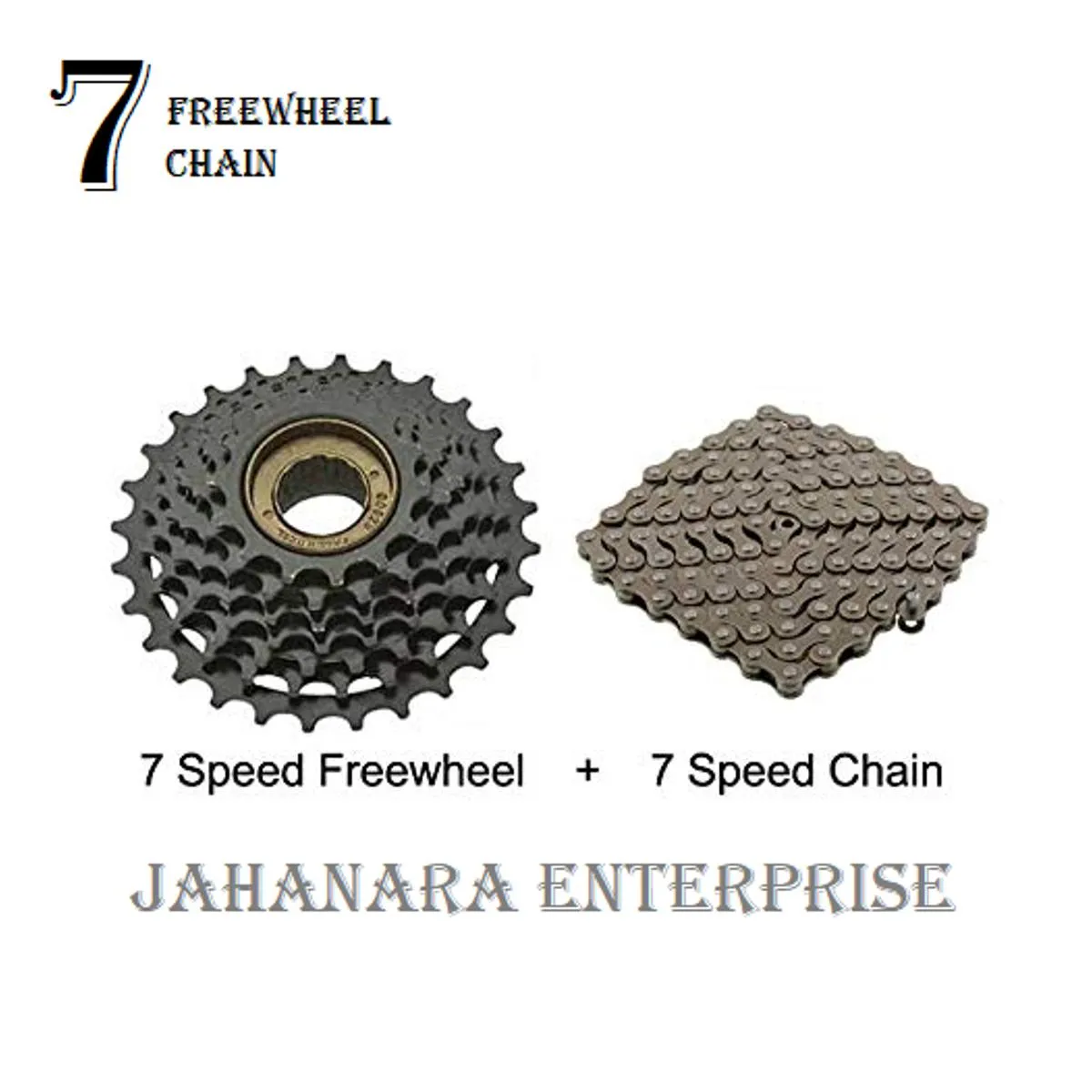 Bicycle 7S Freewheel 7 Speed Mountain MTB 14 28 Teeth 7S Chain Freewheel Chain thumbnail 1