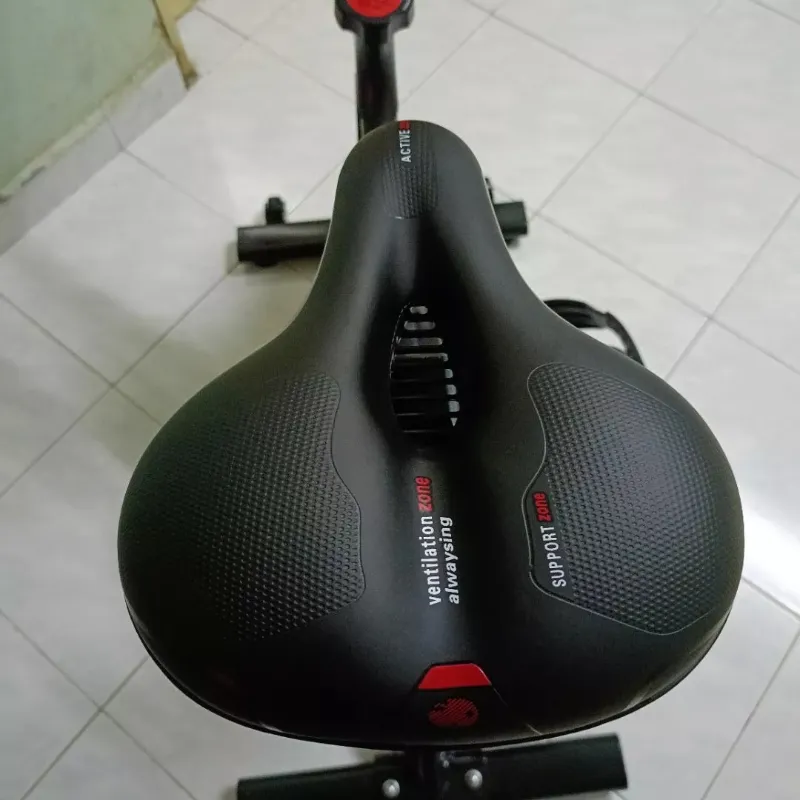 Bike Seat Saddle Dual Shock Absorbing Breathable Waterproof Universal Basikal MTB Road Bike thumbnail 4