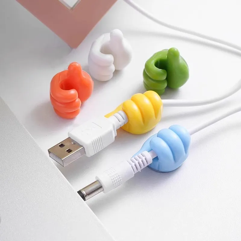 5 Pcs Adhesive Thumb Cable Clip Key Hook Wall Hangers Earphone Cable Organizer Holder Desktop Cord Wire Clips Keeper Multi-Function 6