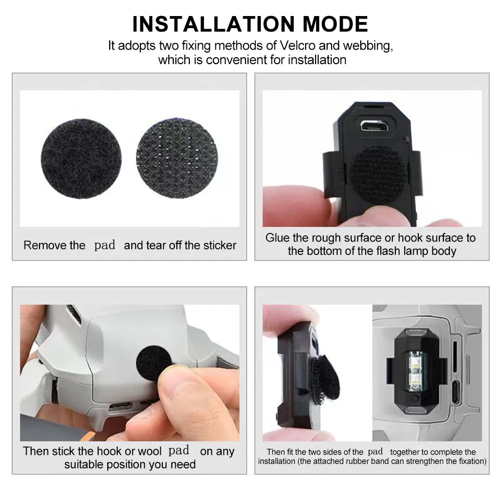 1Pc 7 Color Drone Strobe Light USB LED Anti Collision Bike Tail Model Aircraft Night Flying Mini Signal Flashing Warning Light thumbnail 3