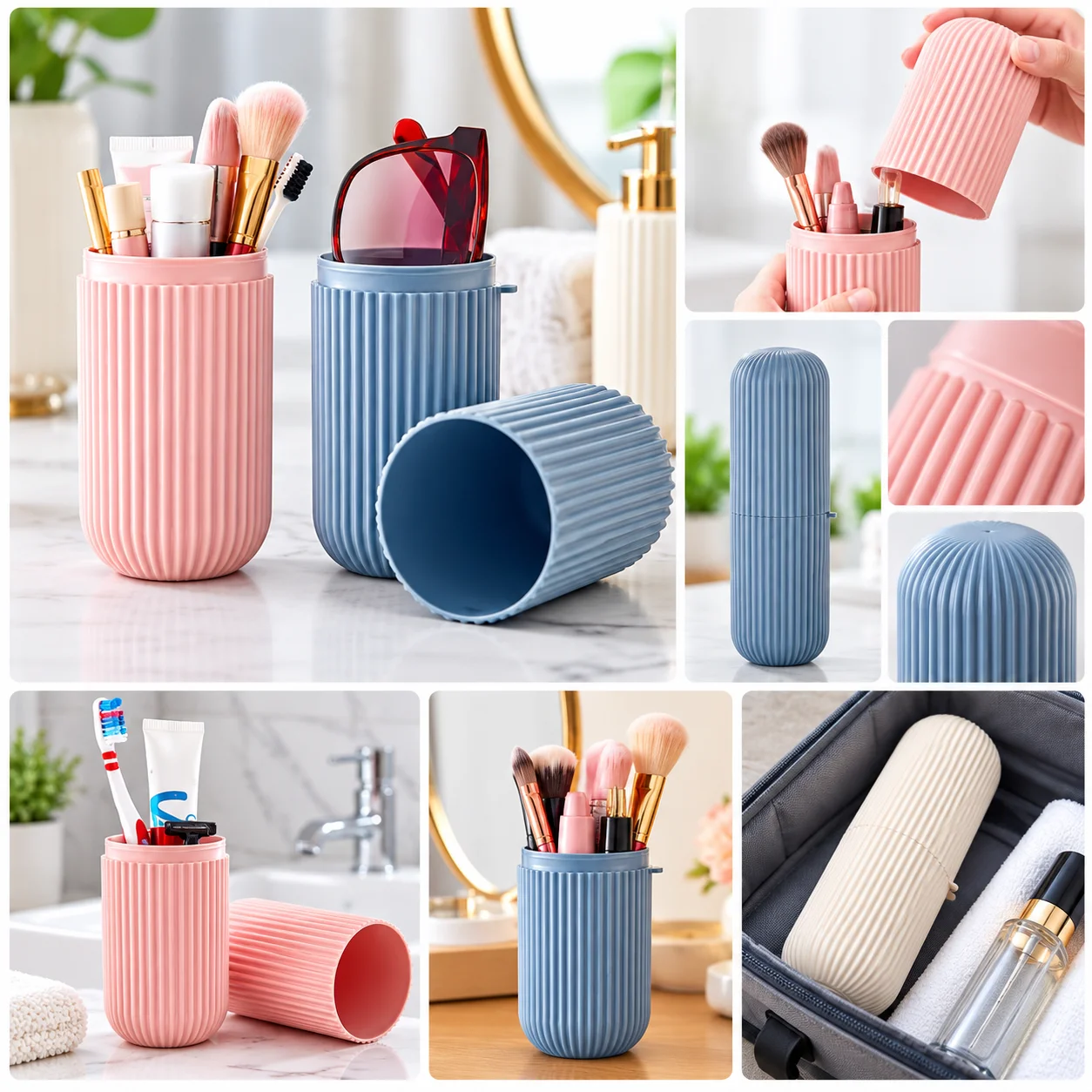 Portable Travel Storage Case – Multi-Purpose Organizer Box for Toothbrush, Toothpaste & Cosmetics 4