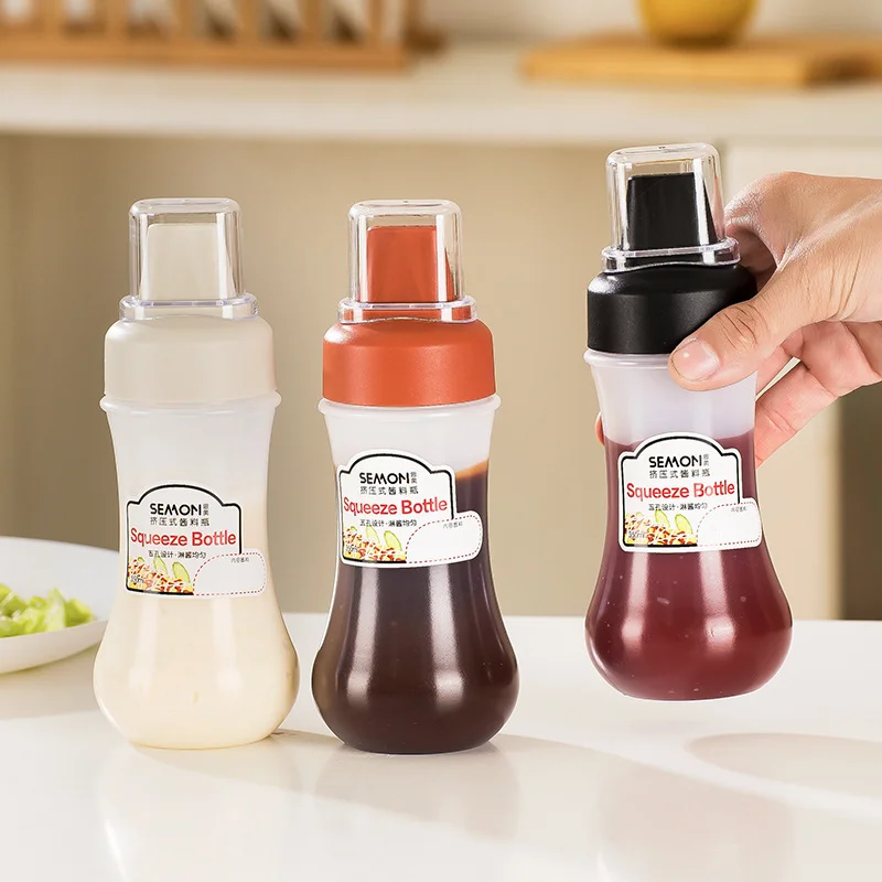 Squeeze Bottle Condiment Bottles Hot Sauce Dispenser Refillable Multipurpose Kitchen Tools thumbnail 4