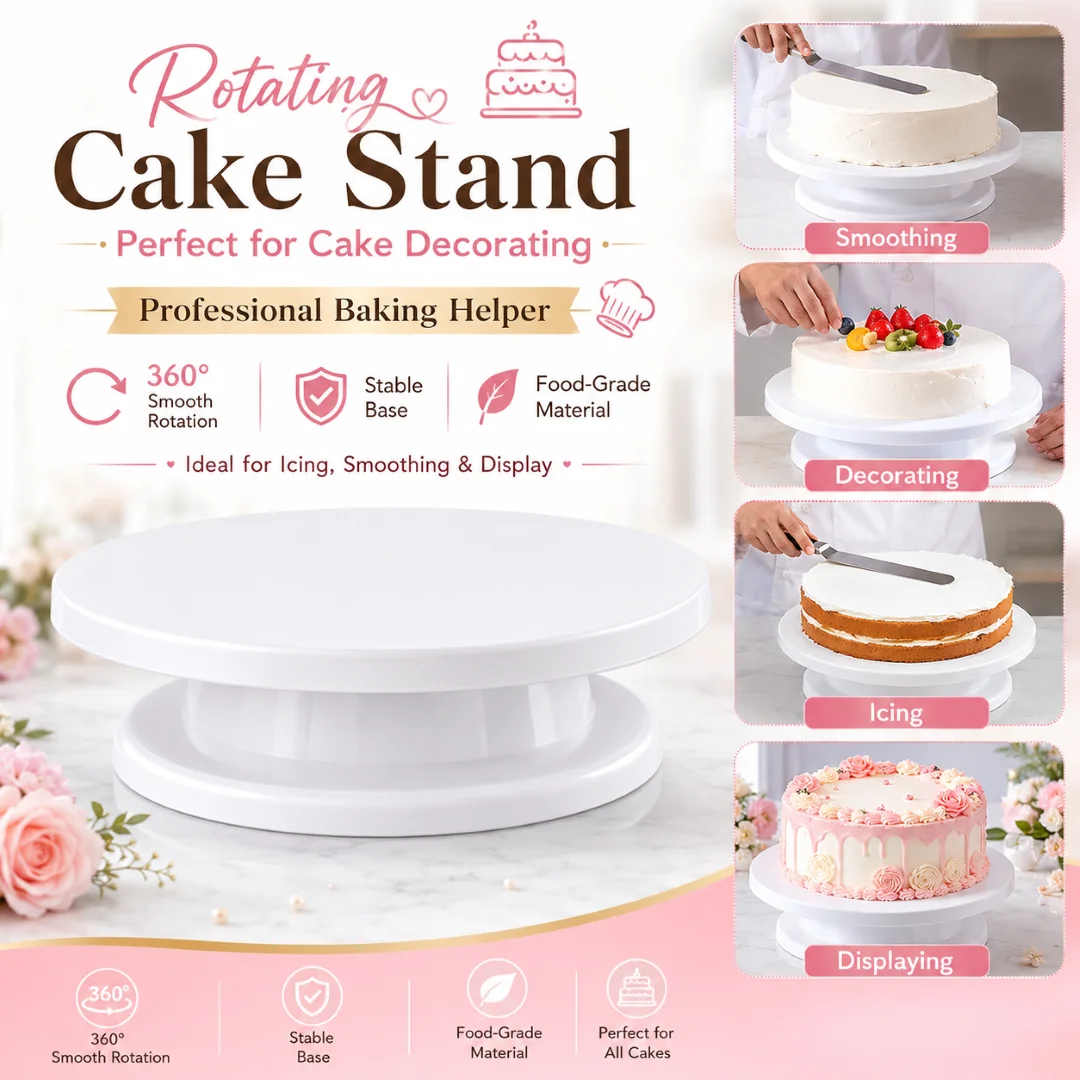 Cake Turntable, 360° Rotating Best Cake Turntable thumbnail 2