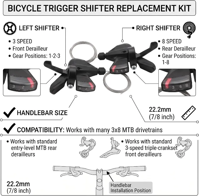 2 Pcs SHIMANO ALTUS SL-M370 9 Speed Shifter Definite Trigger 3X9 w / Internal Cable (Made In Indonesia) thumbnail 3