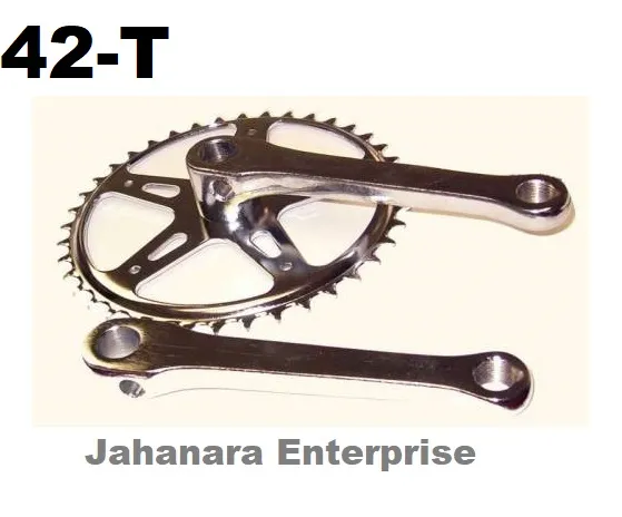 Bicycle Crank Set Cottered with 6 5 Arms 48 42 T Chain Ring Indian SINGLE SPEED CRANKSET FOR COTTER PINS thumbnail 1