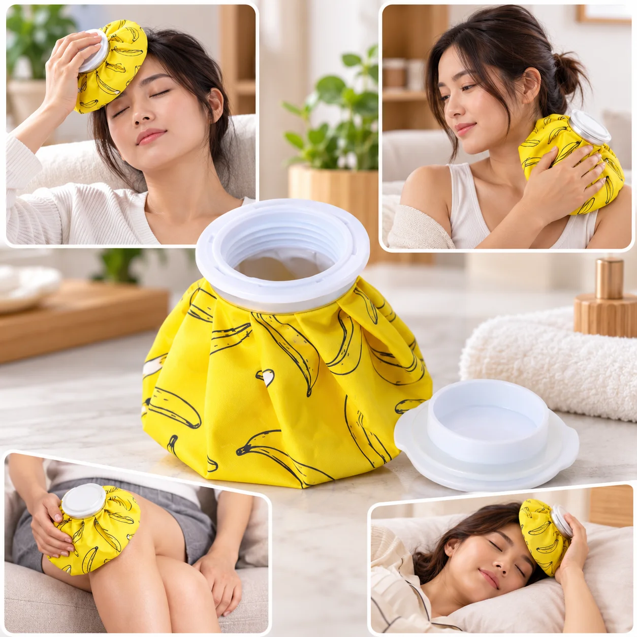 Hot & Cold Pack Reusable Ice Bags, First Aid Multipurpose Hot Cold Therapy 5