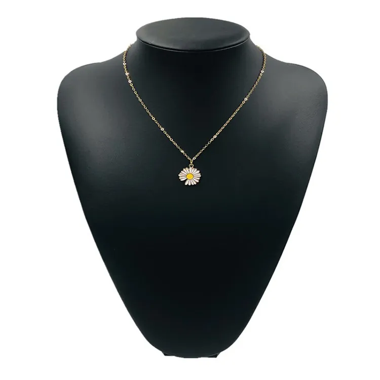 Cute Trendy Daisy Necklace Sun Flower Necklaces for Girls Simple Stylish - Flower Jewelry Dainty Chain Necklace for Women New Collection - Pendant Necklace for Girls Stylish thumbnail 6