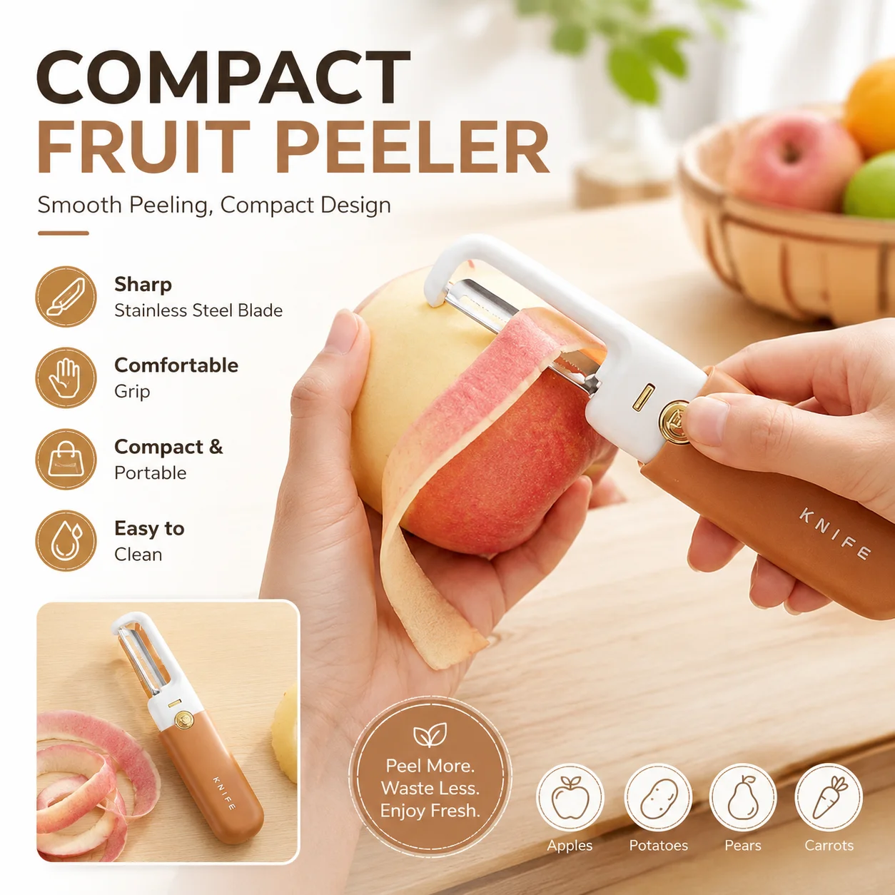 2 in 1 Fruit Knife & Peeler thumbnail 2