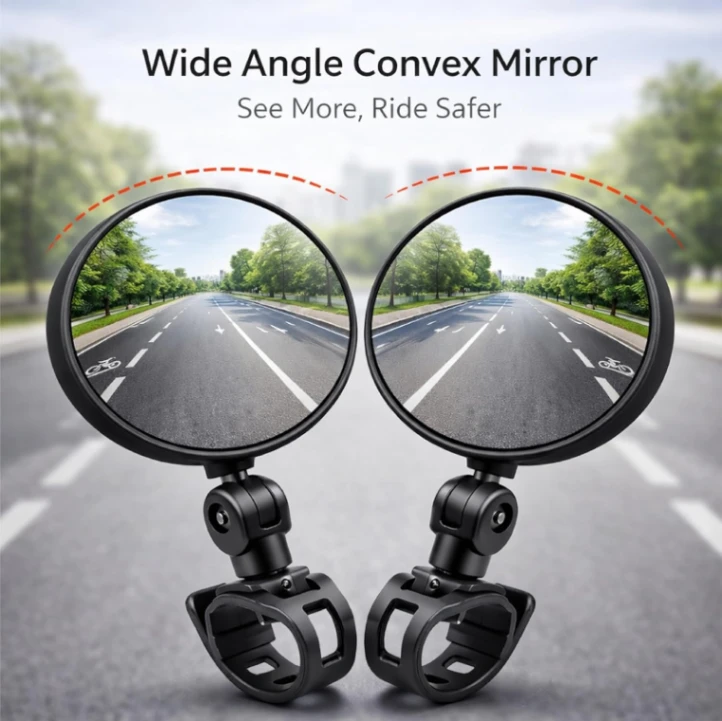Adjustable Bike Handlebar Rear View Mirror Bar End Mirrors 2 pcs 4