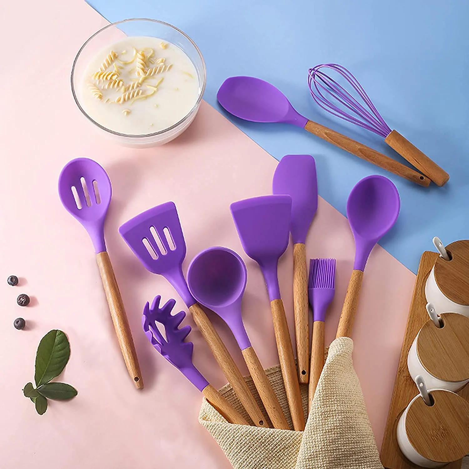 12 Pcs Silicone Kitchen Spoon Set thumbnail 2