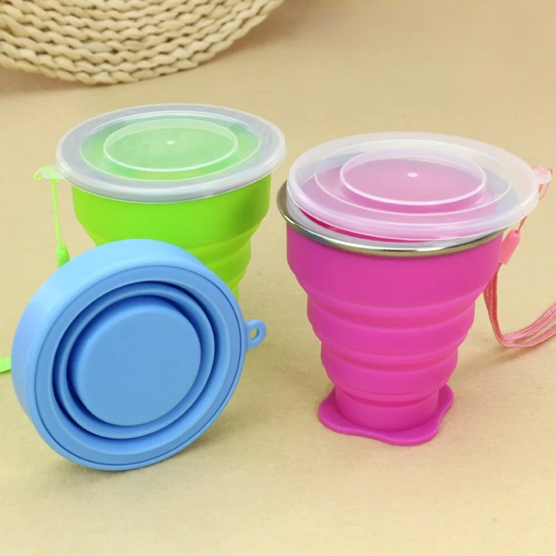 Silicone Folding Cup/Mug, Foldable & Portable & Lightweight Travel Cup for Outdoor Camping Hiking thumbnail 4