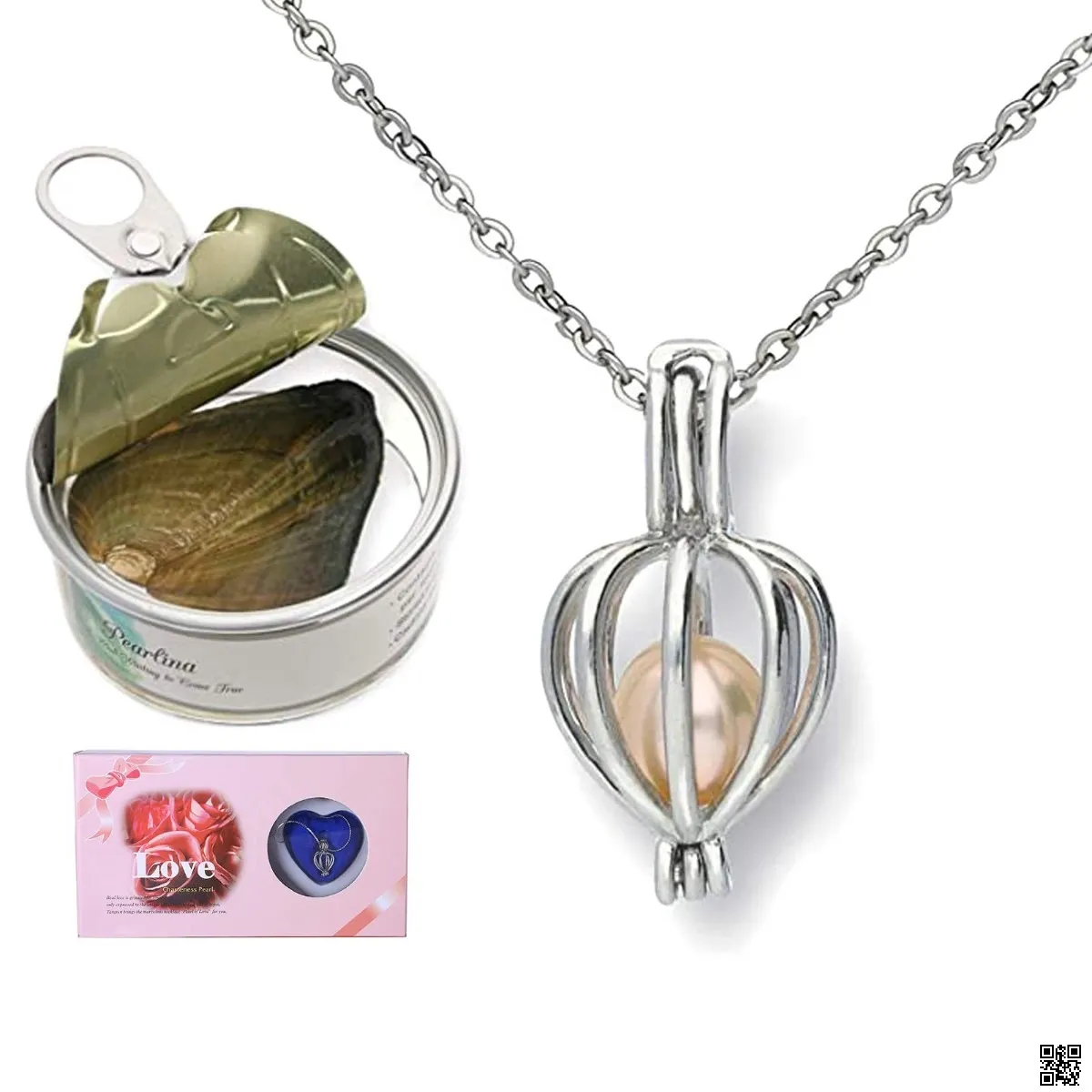 Love Wish Pearl Pendant Necklace Gift Boox 5