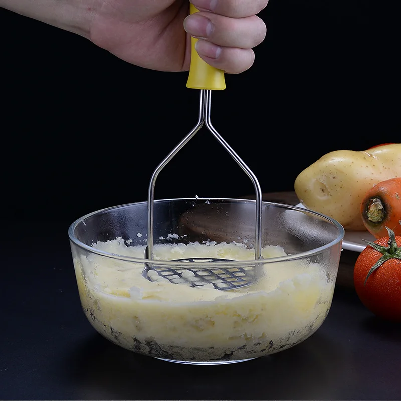 Stainless Steel Potato Press Masher / Burger Press Kitchen Tools Food Masher Crusher thumbnail 3