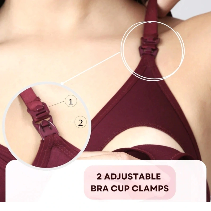 Breastfeeding Bra, Maternity & Nursing Bra, Women's Cotton Non Padded Bra thumbnail 2