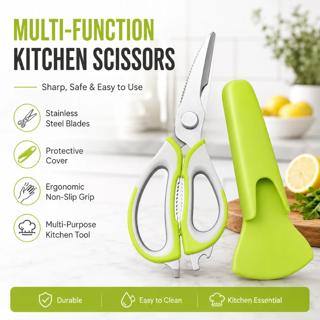 8 In 1 Kitchen Scissors, Multi-Functional kitchen Scissor thumbnail 2