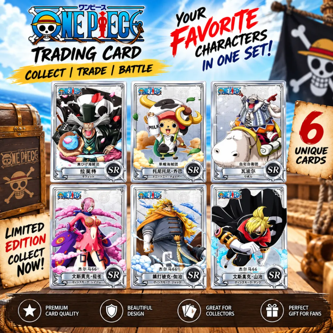 Anime TCG Card Game Chinese Version Nami Luffy Rare Collectibles Kids Gift Toy Holo Lamination thumbnail 3