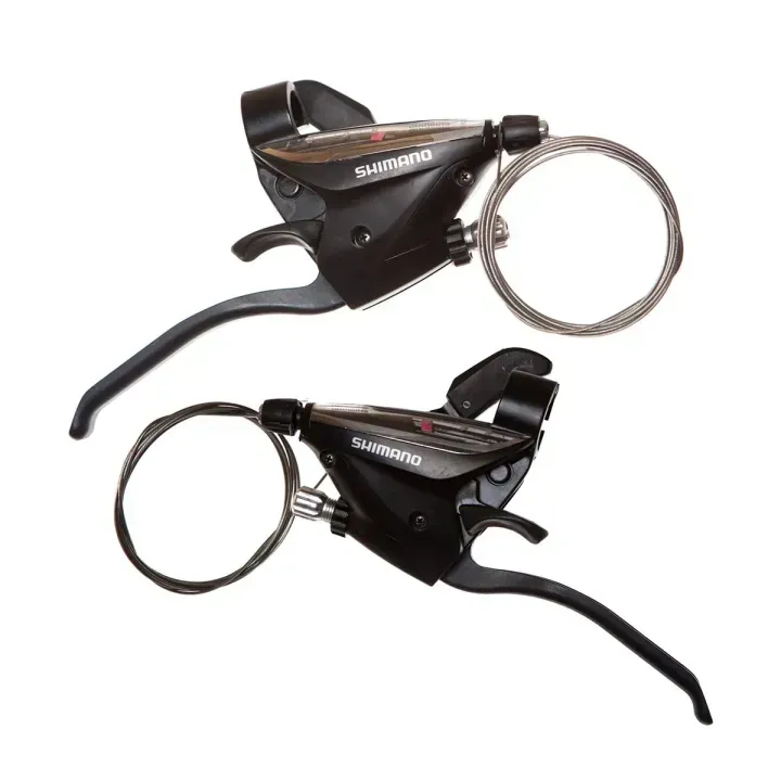 SHIMANO ST-EF65 2 Pcs (3×8) Speed MTB Bike Bicycle Shifter&Brake Set Lever Black w/cable ( Made In Indonesia ) thumbnail 2