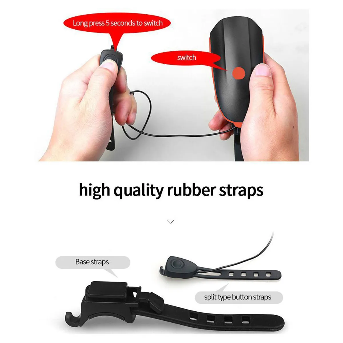 Super Bright 140 Lumen Lights 3 Modes Special USB Rechargeable Bike Bike Horn and Light 250 DB with Multicology Cycle Accessories thumbnail 3