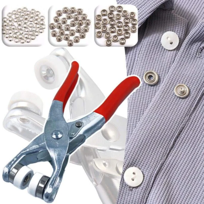 Tich Button Machine, Snaps Buttons Kit For clothes, shoes Sewing Tools 6