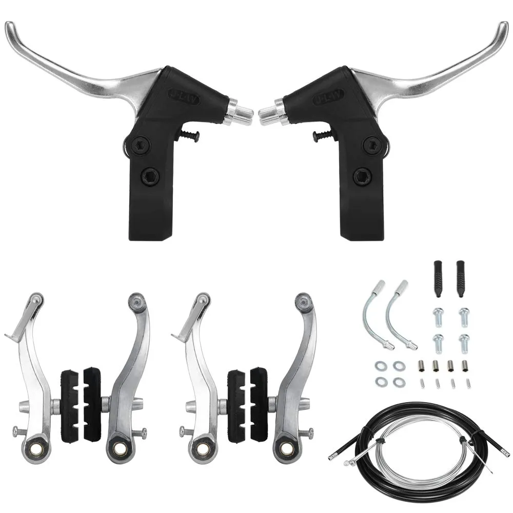 Bicycle V Brake Brake Levers Cable Cycling Handlebar Short Brake Clutch Lever Gear Cable Wire Hosing Full Set Bicycle Accessories thumbnail 1