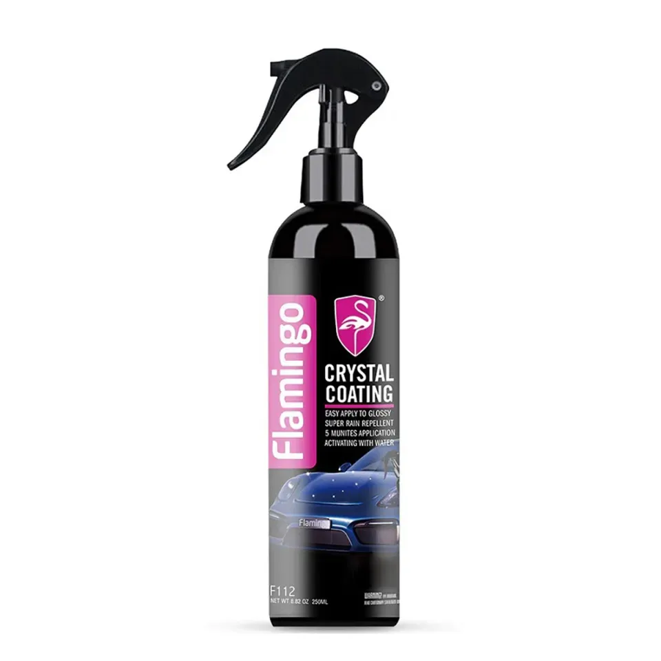 Flamingo Crystal Coating 250ml, Ceramic Coating for Motorcycle / Car Paint Care Nano Hydrophobic Coating Waterproof High Gloss Shine Liquid Polish Wax 1
