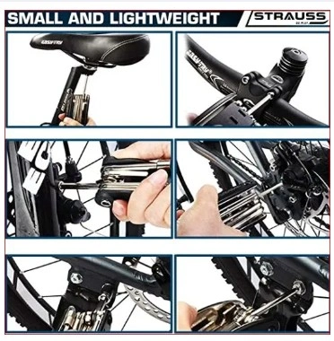 Hex Key Erench 16 in 1 Multi Functional Bike Bicycle Mechanic Repair Set Tool kit Bell Combo offer Bicycle Accessories 3