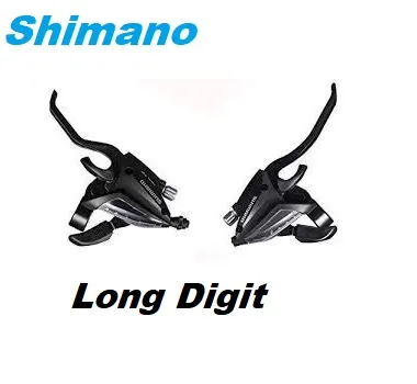MTB Bicycle Break Gear Shifter 3 X 7 21 Speed Cycling Disc Brakes Levers with Shift Cable 2Pcs Pair long Digit 1