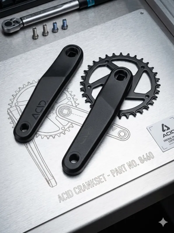ACID CRANK SET MTB SQUARE TAPER 32T BLACK 165 MM thumbnail 1