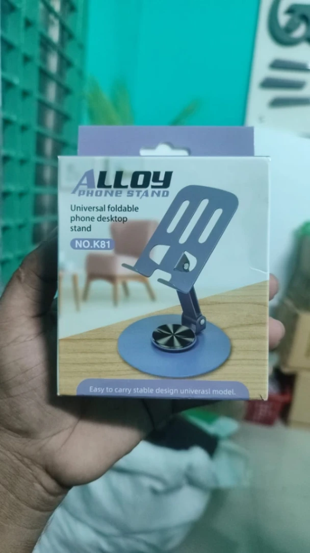 *📱 ALLOY PHONE STAND – Model NO.K81*  
*Universal Foldable Phone Desktop Stand* thumbnail 3