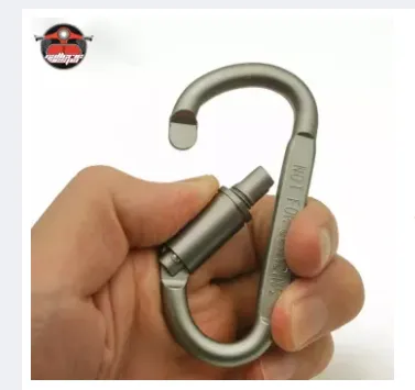 Aluminum alloy D Ring Clip D Shape Super Strong keyring Keychain Clip for Outdoor Camping thumbnail 2