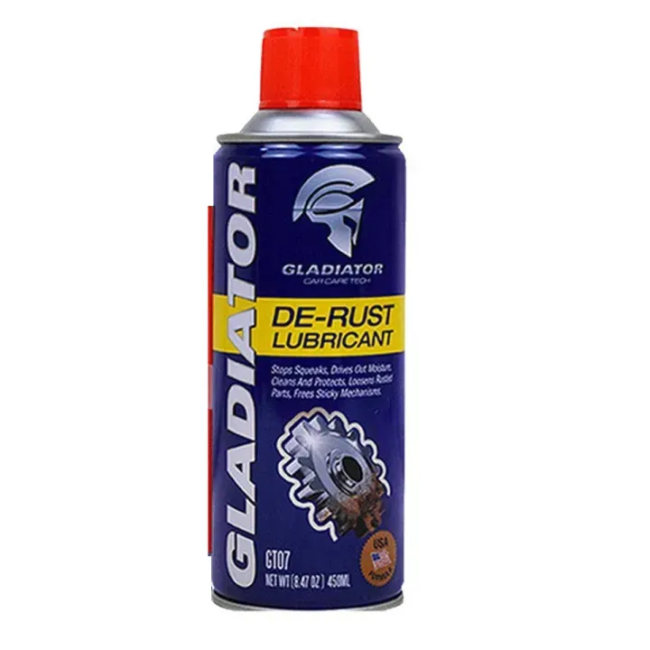 Gladiator De-Rust Lubricant 450ml, anti rust proof lubricant, Rust Cleaner Remover and Protector Liquid Spray thumbnail 2
