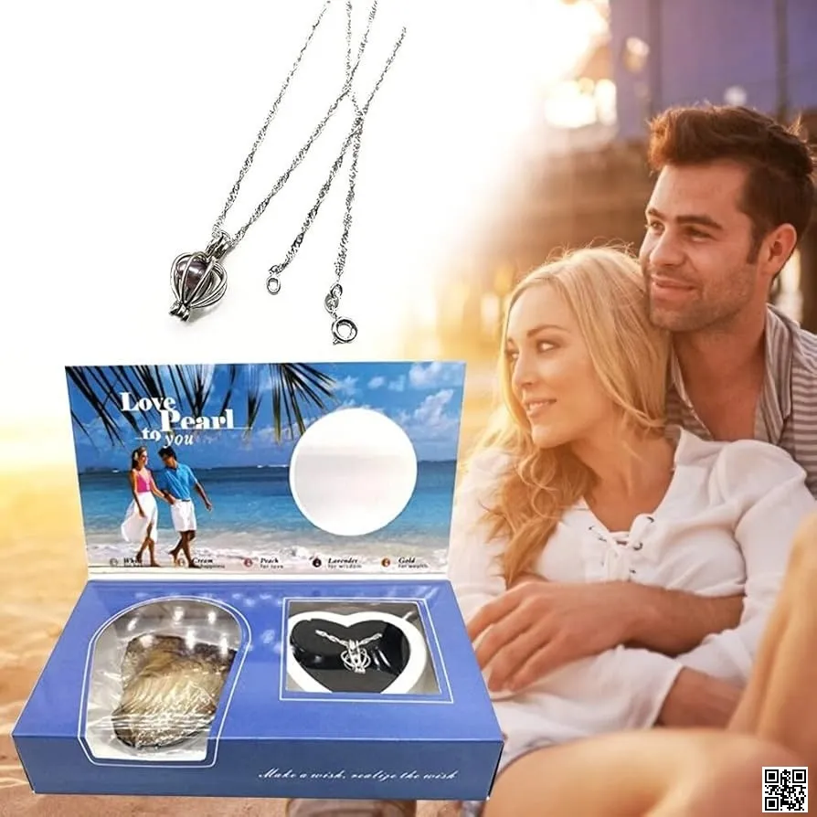 Love Wish Pearl Pendant Necklace Gift Boox thumbnail 2