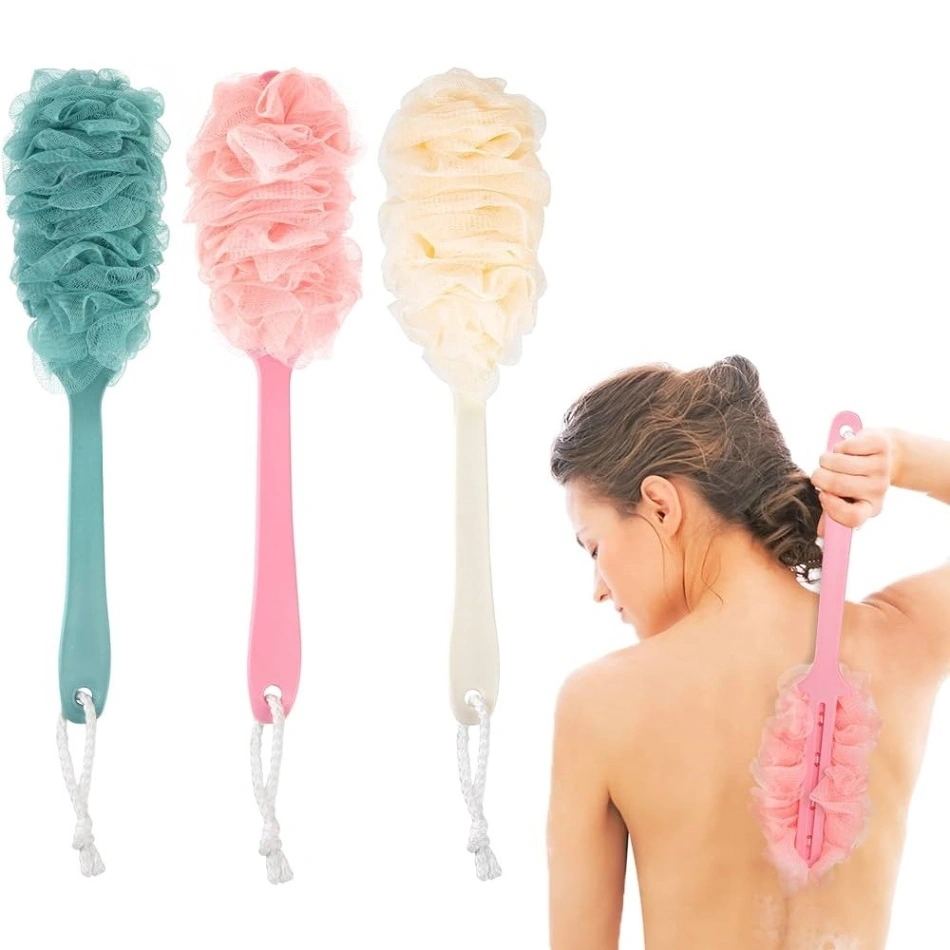Long Handle Bath Sponge Shower Brush Back Scrubber For Shower Soft Mesh Body Back Cleaner Washer Body Bath Massage Brush thumbnail 5