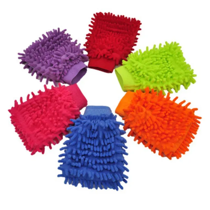 Car or Bike Wash Gloves Towel Microfiber Car or Bike Cleaning Care Detailing Tools Chenille Soft Towel For Automotives 5