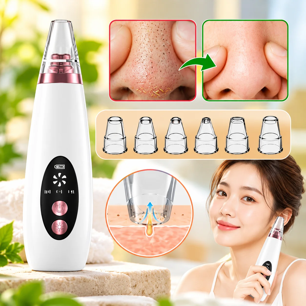 Multi-functional cleaning Blackhead Remover 4