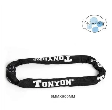 TonYon Five Digit Code Chain Lock Single Car Anti-Theft Lock Chain Lock Mountain Bike Anti-Theft Lock 90cm thumbnail 3
