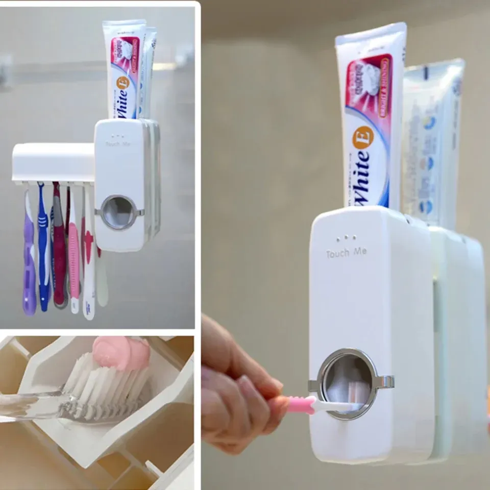 Automatic Toothpaste Dispenser With Toothbrush Holder thumbnail 6