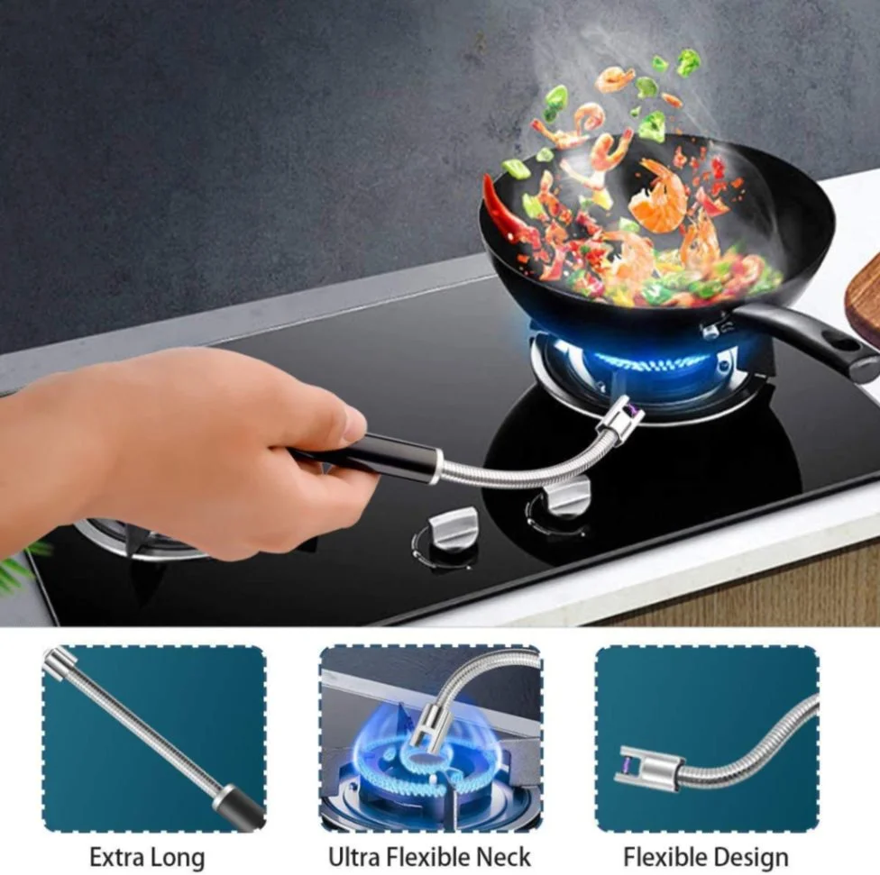 Rechargeable USB Electric Lighter for Candle, Camping, BBQ Arc Plasma USB Rechargeable Lighter thumbnail 2