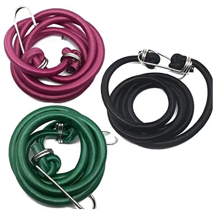 High Strength Motorcycle Saddles Belt Elastic Bungee, Shock Cord Cables, Luggage Tying Rope with Hooks thumbnail 2