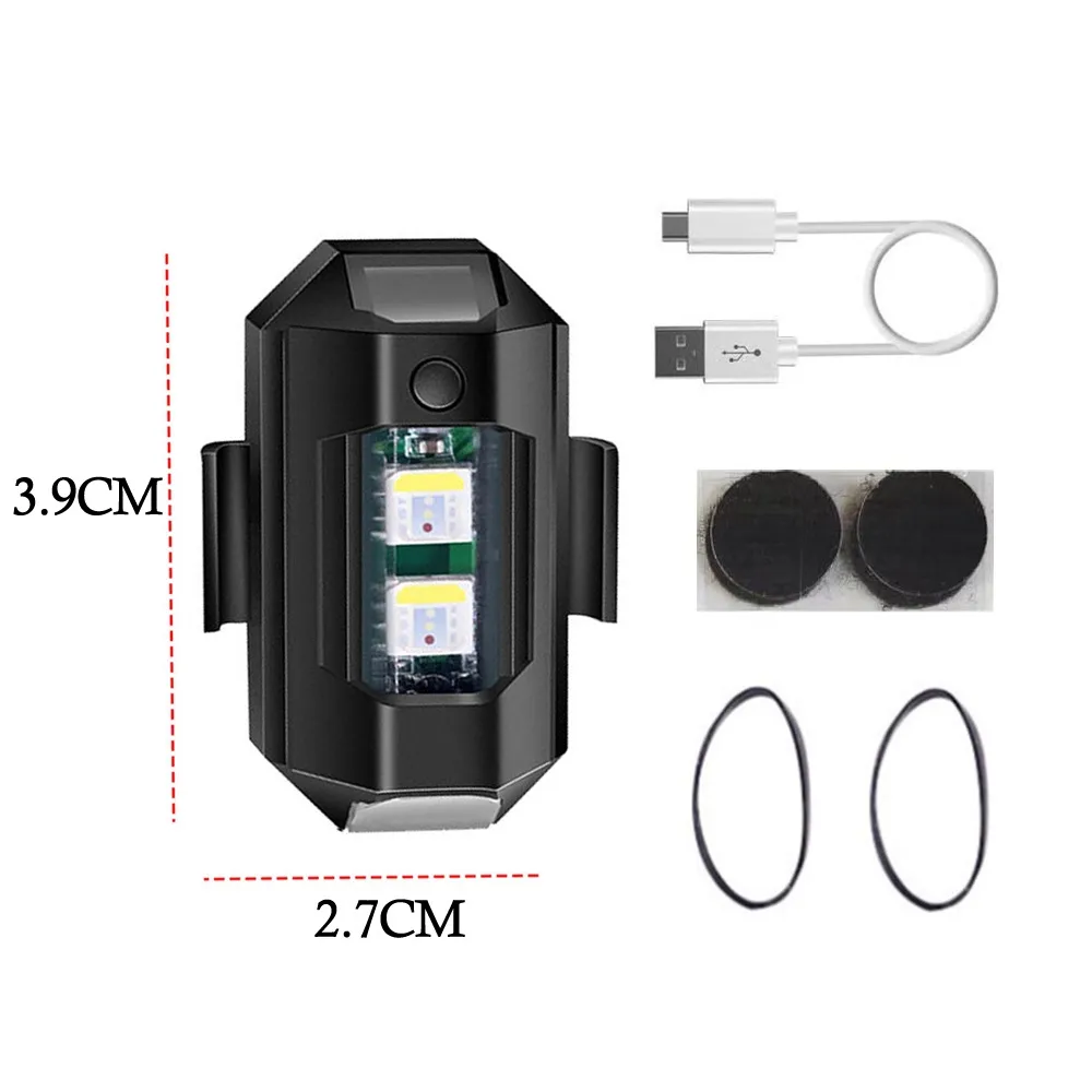 1Pc 7 Color Drone Strobe Light USB LED Anti Collision Bike Tail Model Aircraft Night Flying Mini Signal Flashing Warning Light thumbnail 2