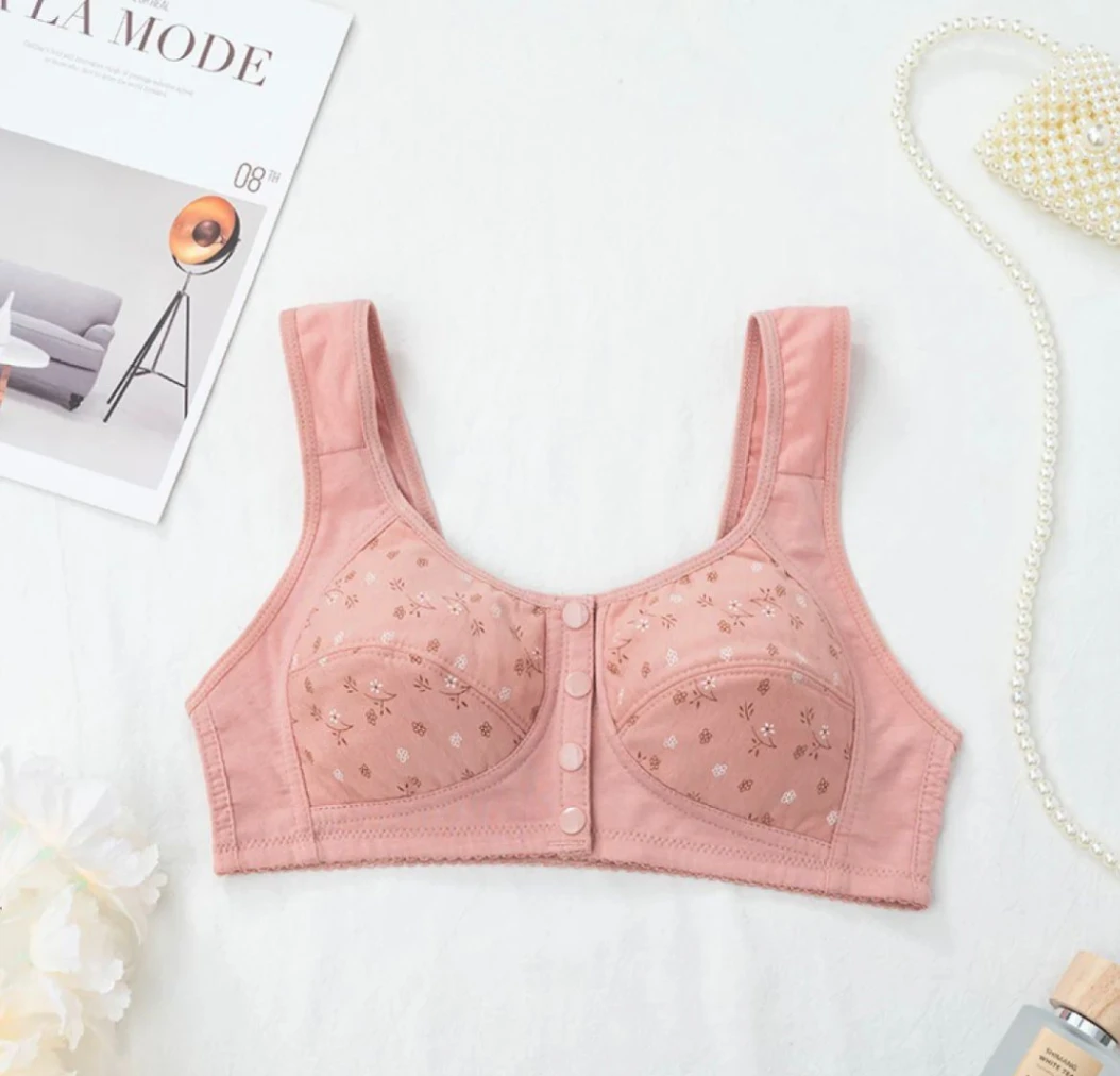 Front Button Bra, Nursing Bra, Front Closure Bra, Women Yoga Sports Bra, Pure Cotton Ultra Soft Bra & good quality thumbnail 4