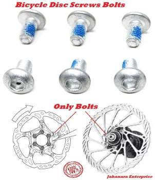 Bicycle Disc Screws Bolts Nuts Titanium Steel for Mountain Bike Road Bike Replacement Parts bicycle Accessories 6 pcs